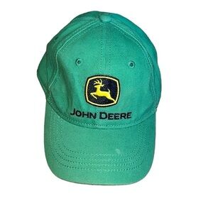 John Deere toddler green cap with elastic in back one size